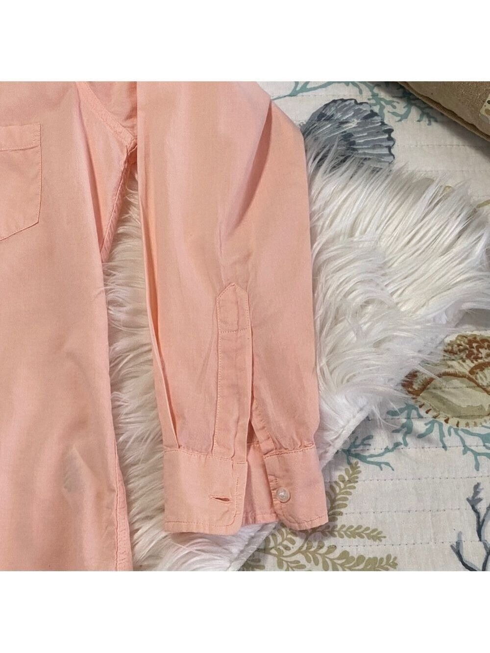 Frank & Eileen Light Peach Casual Button-Down Shirt - Picture 6 of 10